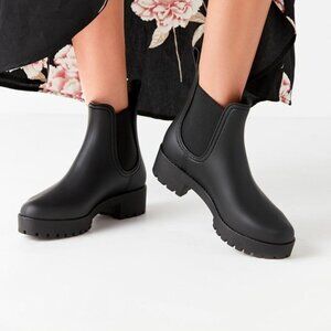 NWT Jeffrey Campbell Hydra Platform Waterproof Chelsea Boot Black Women's Size 8